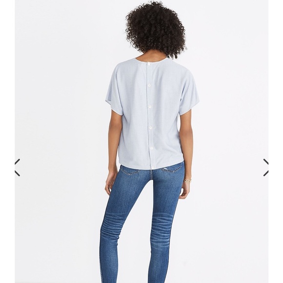 Madewell Button-Back Tie Tee - Picture 2 of 7